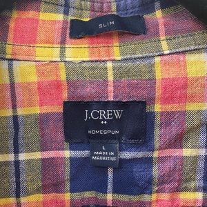 J.Crew homespun button up men’s shirt. Size Large, slim